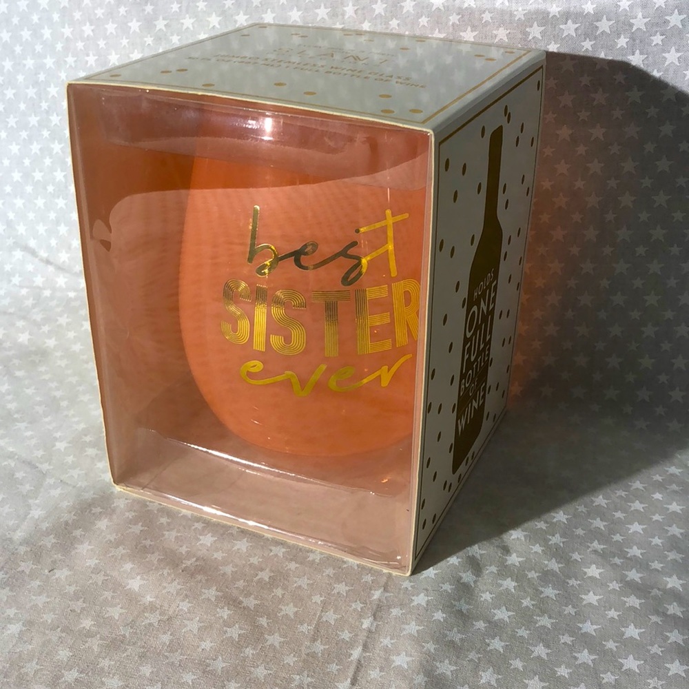 Jumbo stemless wine glass